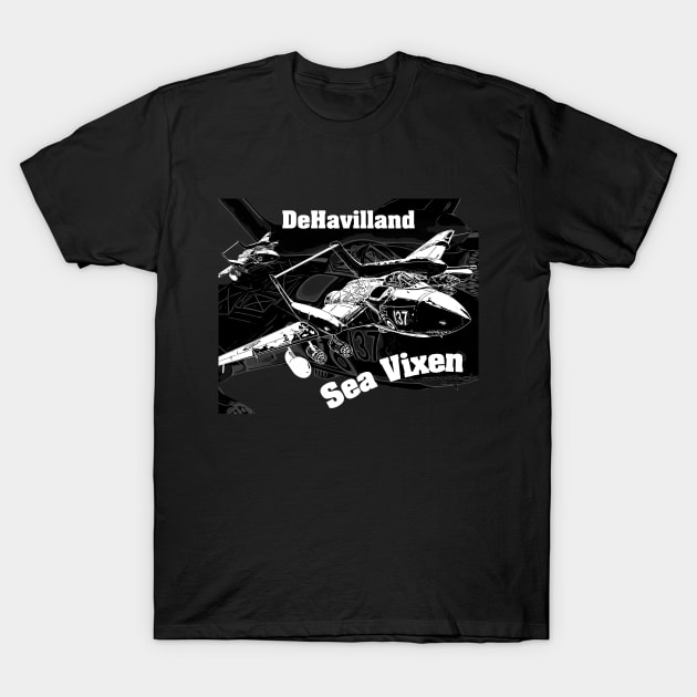 deHavilland Sea Vixen T-Shirt by aeroloversclothing